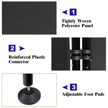 Load image into Gallery viewer, 4-Panel Room Divider Folding Privacy Screen-Black