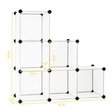 Load image into Gallery viewer, 6 Cube Plastic Storage Organizer -White
