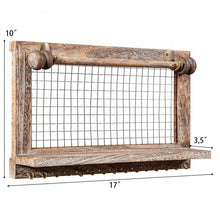 Load image into Gallery viewer, Vintage Wood Wall Mounted Jewelry Organizer Display Rack with Bracelet Rod-Brown