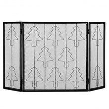 Load image into Gallery viewer, 3 Panel Folding Steel Fireplace Screen
