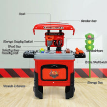 Load image into Gallery viewer, 2 in 1 Travel Suitcase Toy Tool Set with Height Adjustment