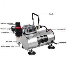 Load image into Gallery viewer, 3 Compressor Kit Dual-Action Spray Air Brush Set