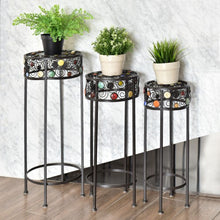 Load image into Gallery viewer, 3 pcs Round Display Ceramic Beads Metal Plant Stand
