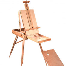 Load image into Gallery viewer, Tripod Folding French Wooden Easel with Sketch Box