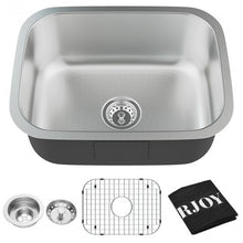 Load image into Gallery viewer, 23� Stainless Steel Single Bowl Kitchen Sink Basin