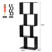 Load image into Gallery viewer, 4-tier S-Shaped Bookcase