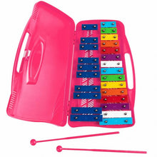 Load image into Gallery viewer, 25 Notes Kids Glockenspiel Chromatic Metal Xylophone-Pink