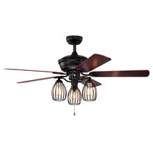Load image into Gallery viewer, 52" Electric Ceiling Fan with 5 Blades and 3 Lights for Living Room and Bedroom