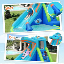 Load image into Gallery viewer, Kids Hippo Inflatable Bounce House with Bag
