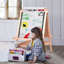 Load image into Gallery viewer, All in One Kid's Double Side Wooden Art Easel with Paper Roll