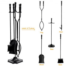 Load image into Gallery viewer, 31" 5 pcs Hearth Fireplace Fire Tools Set