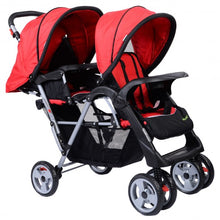 Load image into Gallery viewer, Foldable Twin Baby Double Stroller Kids Jogger Travel Infant Pushchair 3 color-Red