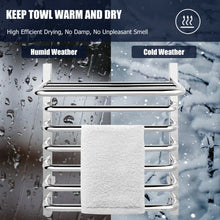 Load image into Gallery viewer, 6-Bar Wall Mounted Towel Warmer Stainless Steel Towel Rack