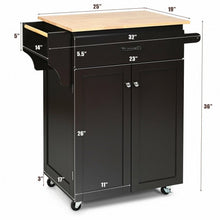 Load image into Gallery viewer, Utility Rolling Storage Cabinet Kitchen Island Cart with Spice Rack-Brown