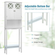 Load image into Gallery viewer, 2-door Over The Toilet Bathroom Storage Cabinet with Adjustable Shelf