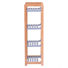 Load image into Gallery viewer, 4-Tier Bamboo Multifunctional Storage Tower Stand Rack
