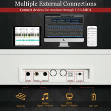 Load image into Gallery viewer, 88-Key Full Size Digital Piano Weighted Keyboard with Sustain Pedal-White