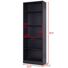 Load image into Gallery viewer, Modern 5-Tier Storage Media Shelf Cabinet Bookcase