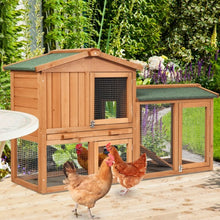 Load image into Gallery viewer, 58" Weatherproof Wooden Rabbit Hutch