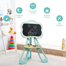 Load image into Gallery viewer, 4 in 1 Double Sided Magnetic Kids Art Easel-Green
