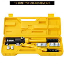 Load image into Gallery viewer, 16 Ton Cable Lug Hydraulic Wire Terminal Crimper with Dies