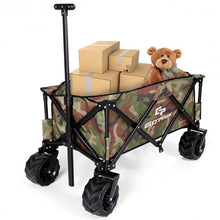 Load image into Gallery viewer, Collapsible Outdoor Utility Garden Trolley Folding Wagon-Camouflage
