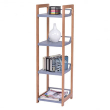 Load image into Gallery viewer, 4-Tier Bamboo Multifunctional Storage Tower Stand Rack