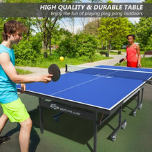 Load image into Gallery viewer, 9' x 5' Foldable Table Tennis Table with Quick Clamp Net and Post Set