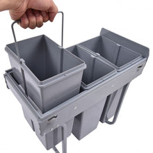 Load image into Gallery viewer, 8 gal 3 Compartment Pull Out Recycling Waste Bin