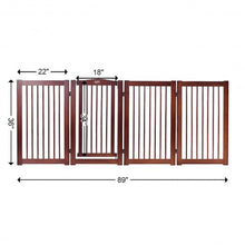 Load image into Gallery viewer, 36" Configurable Folding Wood Pet Dog Safety Fence with Gate-A