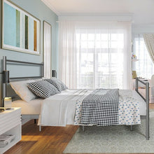 Load image into Gallery viewer, 77.5" x 55.5" x 35.0" 10 Legs Full Size Metal Bed Frame-Silver