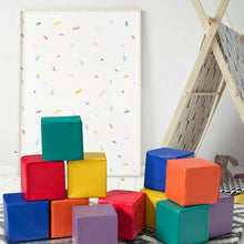 Load image into Gallery viewer, 12-Piece 5.5" Soft Colorful Foam Building Blocks