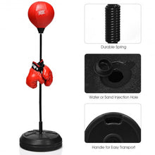 Load image into Gallery viewer, Boxing Punching Stand Set with Boxing Gloves