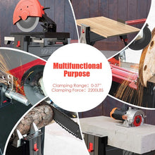 Load image into Gallery viewer, 660LBS Portable Clamping Sawhorse Work Bench