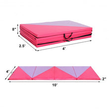 Load image into Gallery viewer, 4' x 10' x 2" Triangular Splicing Thick Folding Panel Gymnastics Mat