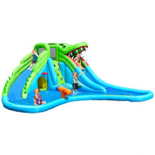 Load image into Gallery viewer, Crocodile Themed Inflatable Slide Bouncer with Two Water Slides