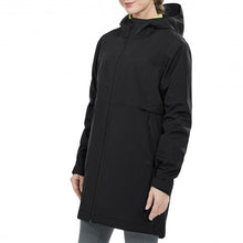 Load image into Gallery viewer, Hooded Women's Wind & Waterproof Trench Rain Jacket-Black-L