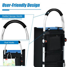 Load image into Gallery viewer, Folding Utility Shopping Trolley with Removable Bag-Blue