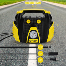 Load image into Gallery viewer, Portable Air Compressor Tire Inflator AC/DC Electric Pump with 3 Nozzle Adaptors