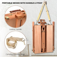 Load image into Gallery viewer, Tripod Folding French Wooden Easel with Sketch Box
