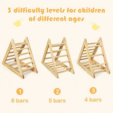 Load image into Gallery viewer, Wooden Climbing Pikler Triangle Ladder for Toddler Step Training