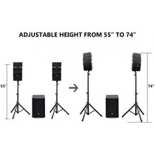 Load image into Gallery viewer, 12 Inch 3000 Watt DJ Powered PA Speaker System Combo Set