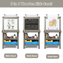 Load image into Gallery viewer, 3 in 1 Double-Sided Storage Art Easel-Gray