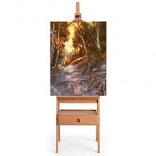 Load image into Gallery viewer, Adjustable Floor Wooden Artist Easel H-Frame with Art Supply Storage Drawer