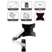 Load image into Gallery viewer, 51 lbs TV Wall Mount Hydraulic Arm Adjustable Monitor Bracket-Silver