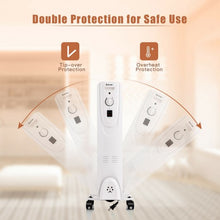 Load image into Gallery viewer, 1500W Oil Filled Radiator Heater with Dual Safe Protections