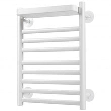 Load image into Gallery viewer, 110W Electric Heated Towel Rack with Top Tray for Bathroom and Kitchen