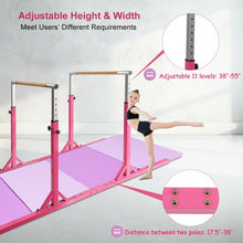 Load image into Gallery viewer, Kids Adjustable Width & Height Gymnastics Parallel Bars