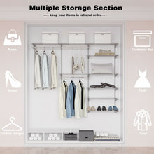 Load image into Gallery viewer, Custom Closet Organizer Kit 4 to 6 ft Wall-Mounted Closet System with Hang Rod