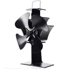 Load image into Gallery viewer, 4 Blades Fireplace Stove Fan Fuel Saving Eco USB